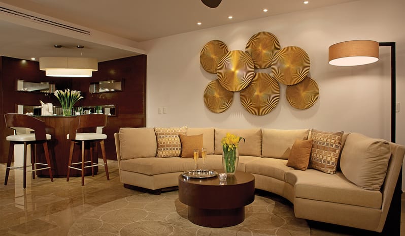 SECRETS PLAYA MUJERES - PREFERRED CLUB MASTER SUITE OCEAN VIEW LIVING ROOM